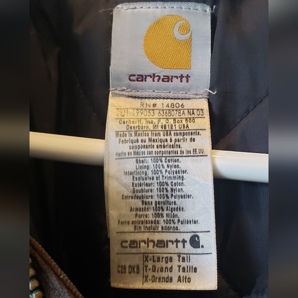 Carhartt Jacket Early 2000s Chocolate Brown XL Tall - Picture 9 of 10